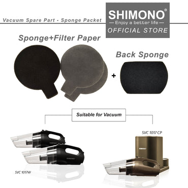 Shimono Spare Part Vacuum Sponge with Filter Paper (SVC1017)