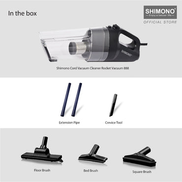 SHIMONO Cyclone Corded Vacuum Cleaner - Rocket Vacuum 888